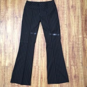 Bebe pinstriped flared trousers (slacks) w pockets